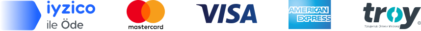 Visa, Mastercard ve iyzico ile güvenli ödeme