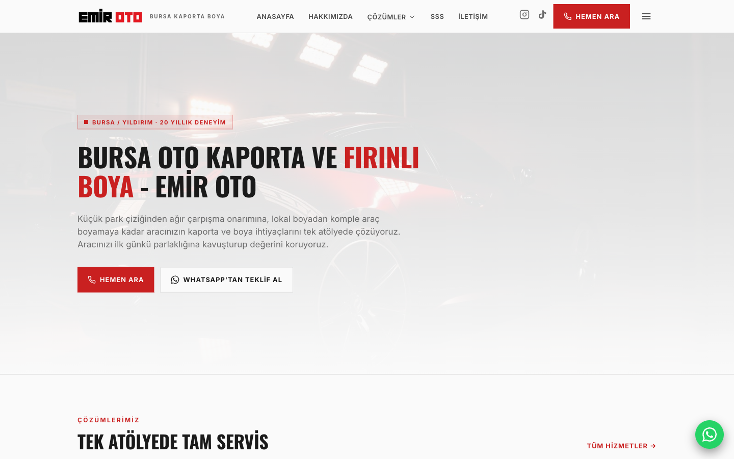 Bursa Kaporta Boya | Emir Oto